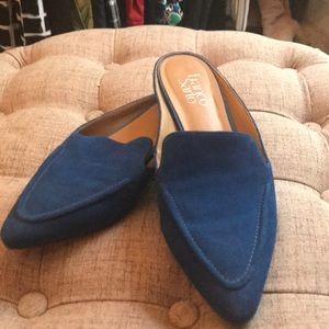 Franco Sarto blue suede mikes